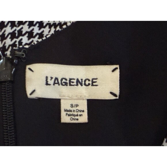 L'AGENCE Chiara Camisole Tank 100% Silk Herringbone Plaid Peplum Romantic SZ S - Picture 8 of 13